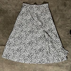 animal print midi skirt